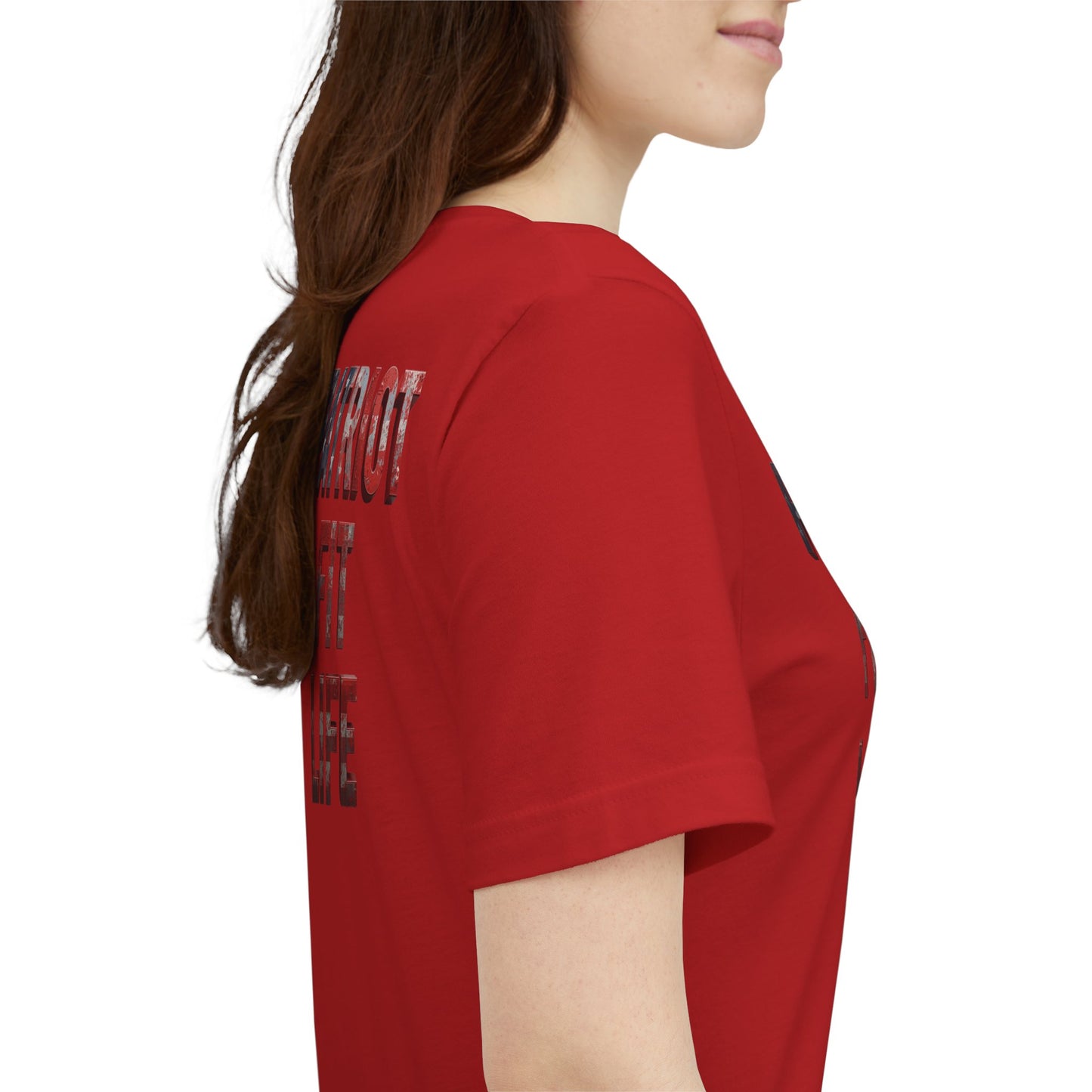 Patriot Fit Life T-Shirt - American Flag Block Letter Graphic Tee