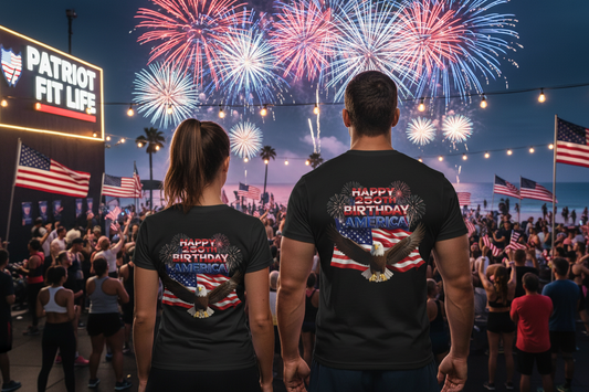America 250th Birthday Eagle Flag T-Shirt | Patriotic Tee