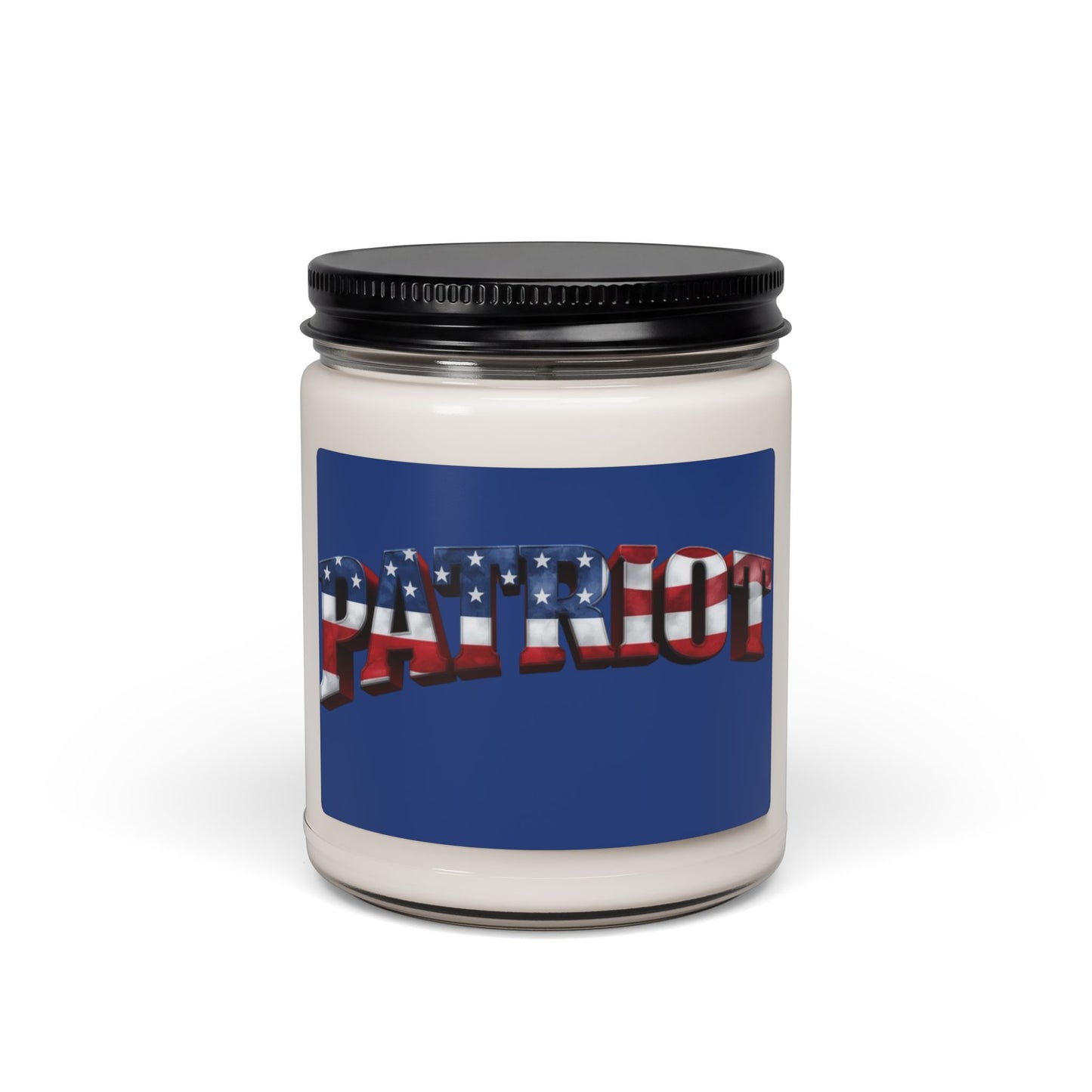 Patriot Soy Candle - 9oz Scented Glass Jar with American Flag Design