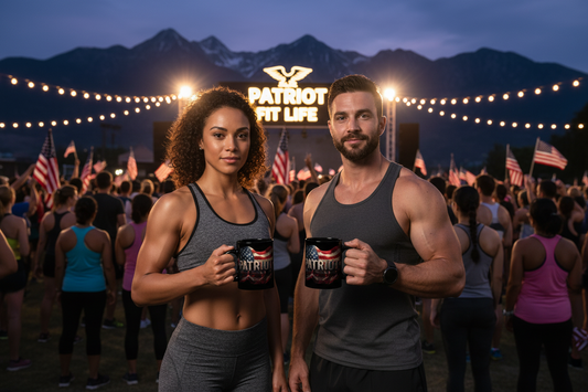 Patriot Mug - American Flag Black Ceramic Coffee Cup 11 oz & 15 oz