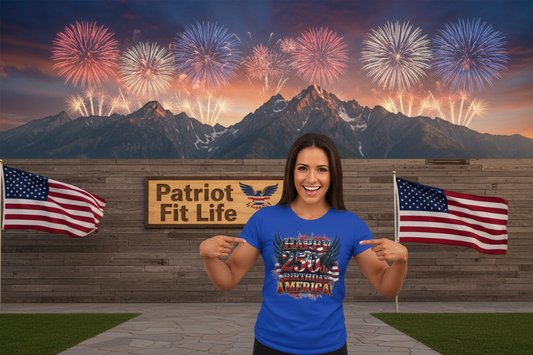 Happy 250th Birthday America T-Shirt – Patriotic Anniversary Tee