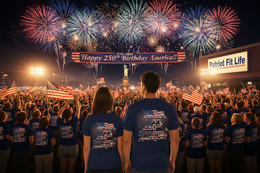Happy 250th Birthday America T-Shirt | Patriotic Eagle Flag & Fireworks Tee | Bella Canvas | XS-4XL | 1776-2026