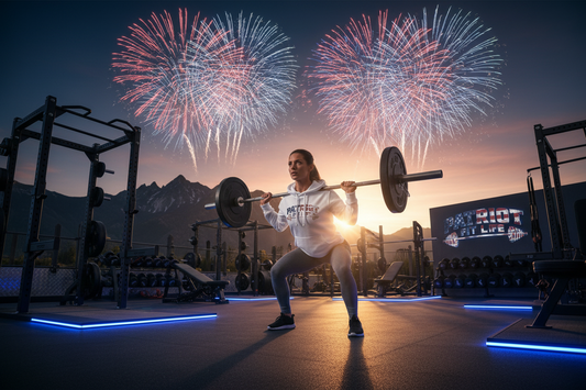Patriot Fit Life Hoodie | American Flag Barbell Gym Hoodie