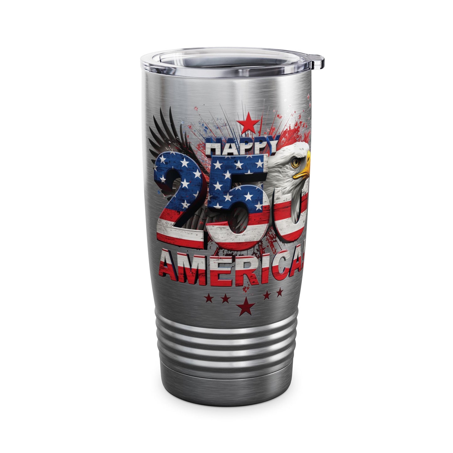 Happy 250th America Eagle Tumbler | 20oz Patriotic Stainless Steel Travel Cup | 1776–2026