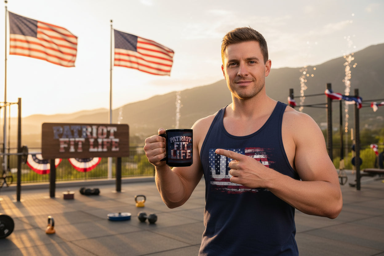 Patriot Fit Life Black Ceramic Mug - 11oz & 15oz