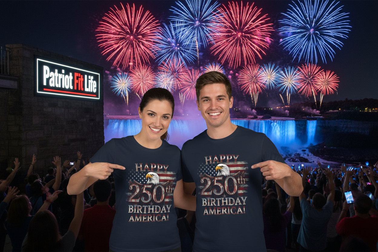 Happy 250th Birthday America T-Shirt | Patriotic Eagle & Flag Tee | 1776–2026