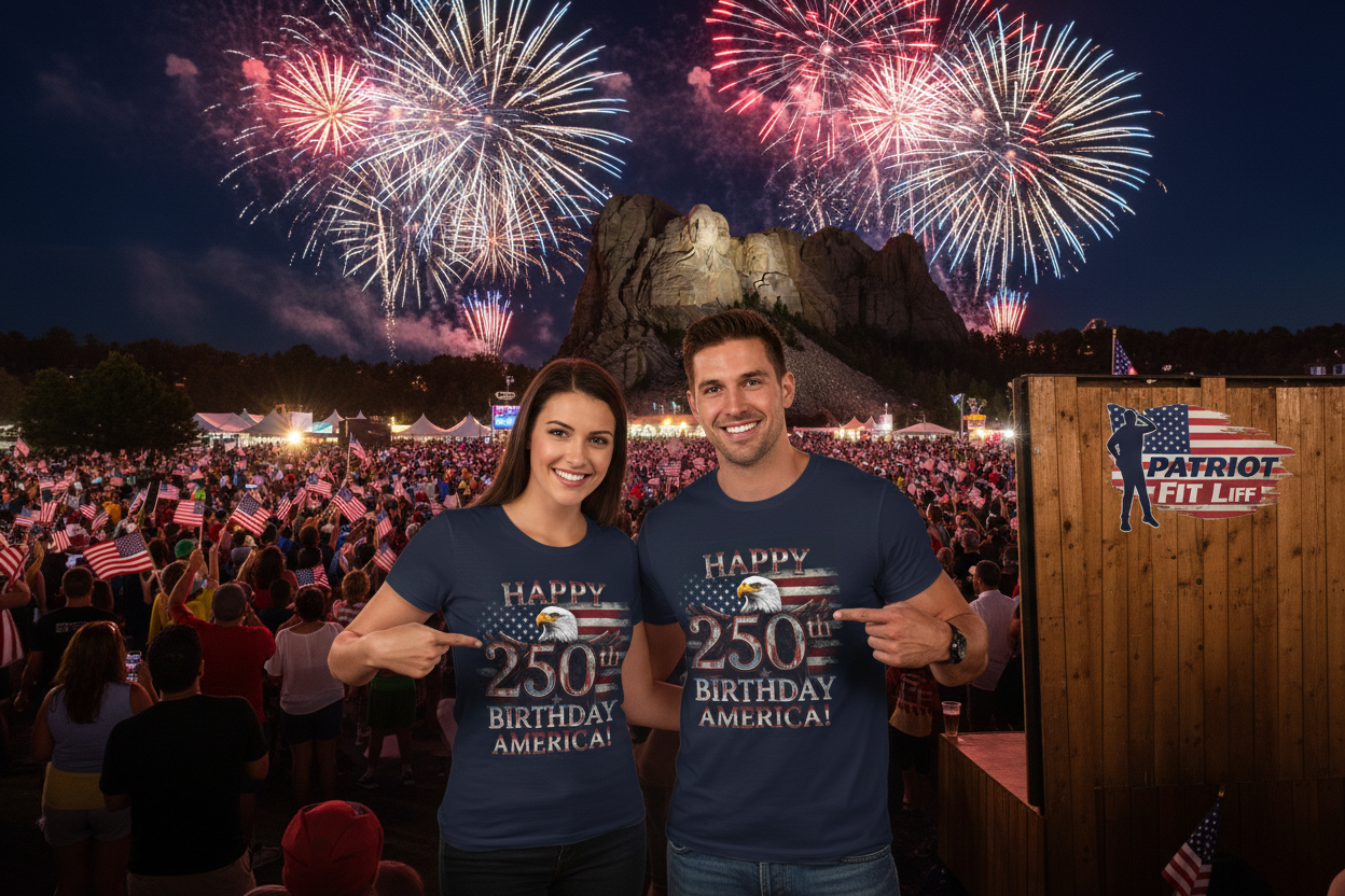 Happy 250th Birthday America T-Shirt | Patriotic Eagle & Flag Tee | 1776–2026