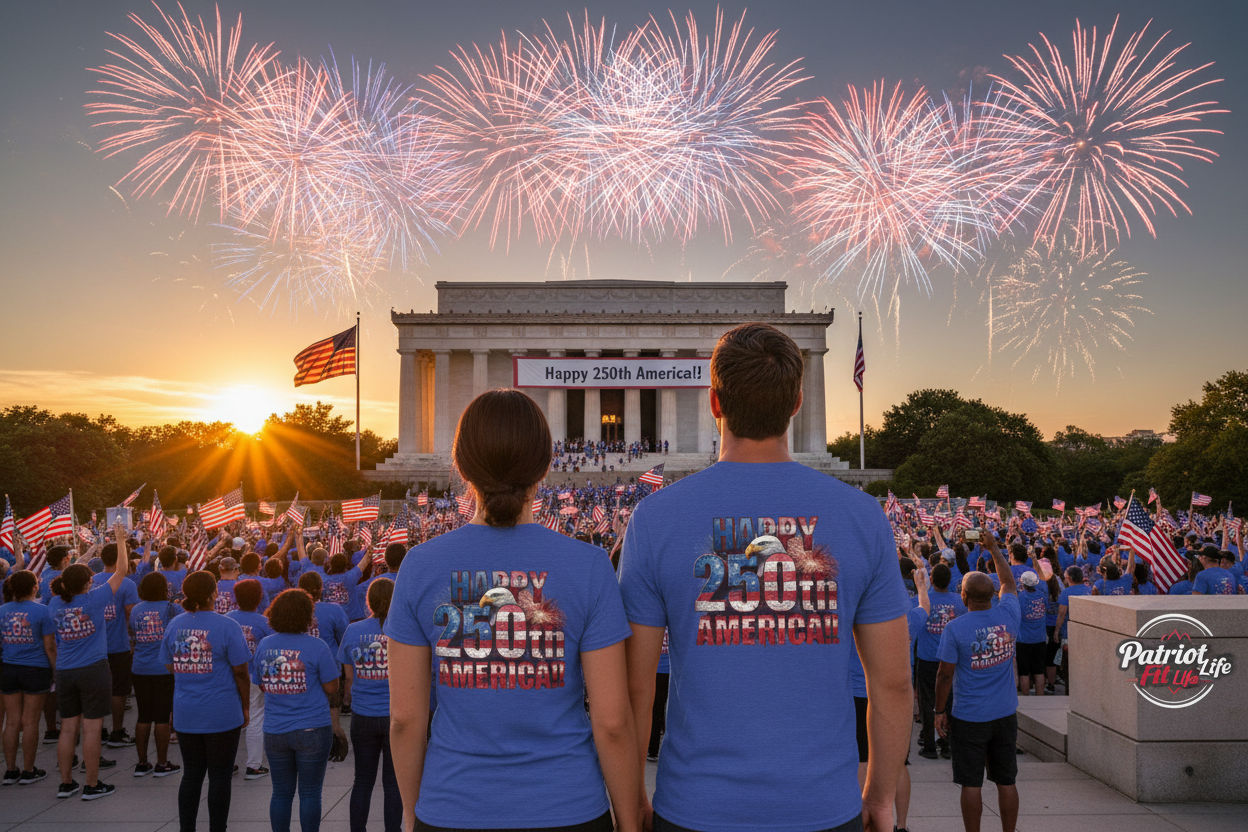 Happy 250th Birthday America T-Shirt | Patriotic Bald Eagle USA Flag Tee | 1776–2026