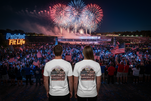 Happy 250th Birthday America T-Shirt | Patriotic Eagle & Flag Tee | Bella Canvas | XS-4XL