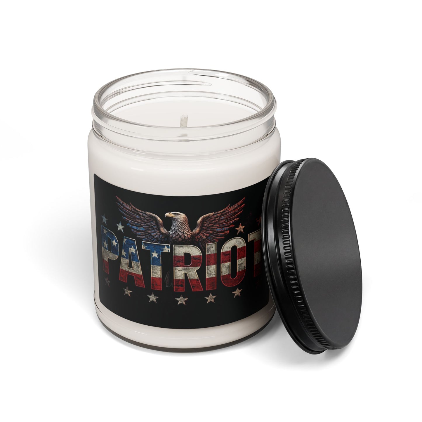 Patriot Eagle Soy Candle - 9oz Scented Glass Jar with Eagle & American Flag