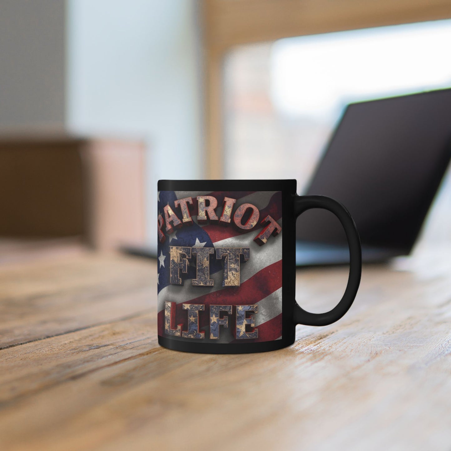 Patriot Fit Life Mug | American Flag Fitness Coffee Cup