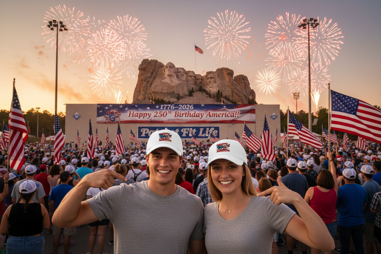Happy 250th Birthday America Baseball Cap | Patriotic Eagle & Flag Low Profile Hat | 1776-2026 | 5 Colors