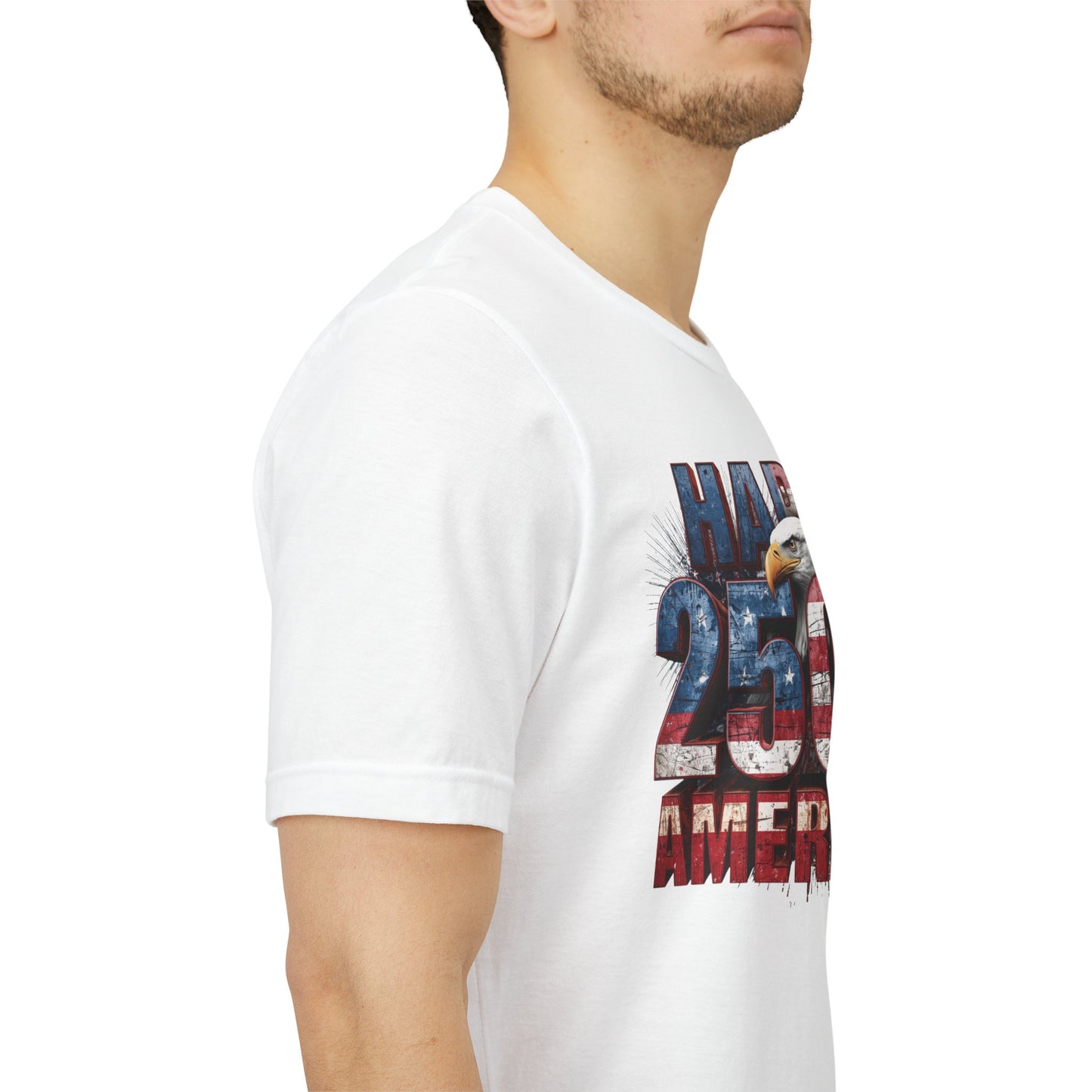 Happy 250th Birthday America T-Shirt | Patriotic Bald Eagle USA Flag Tee | 1776–2026