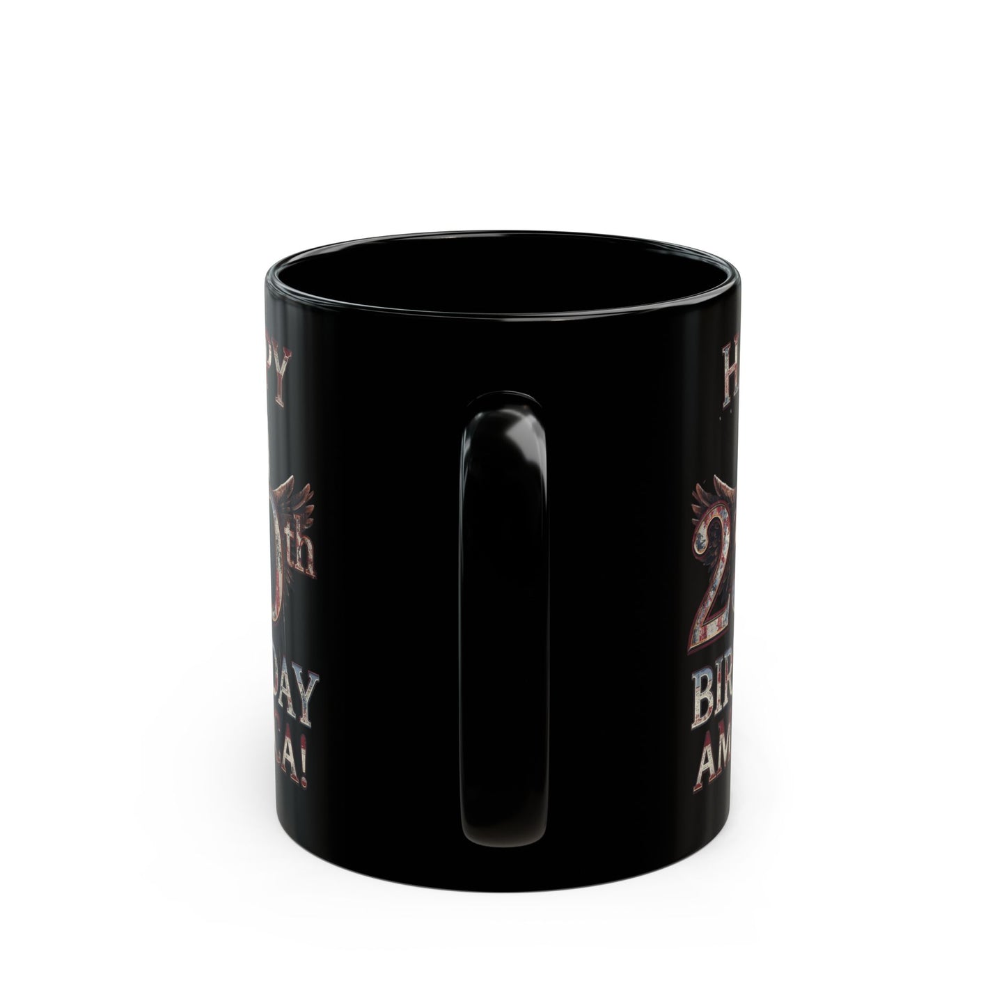 Happy 250th Birthday America Black Mug - Patriotic Eagle Coffee Cup | 11oz & 15oz