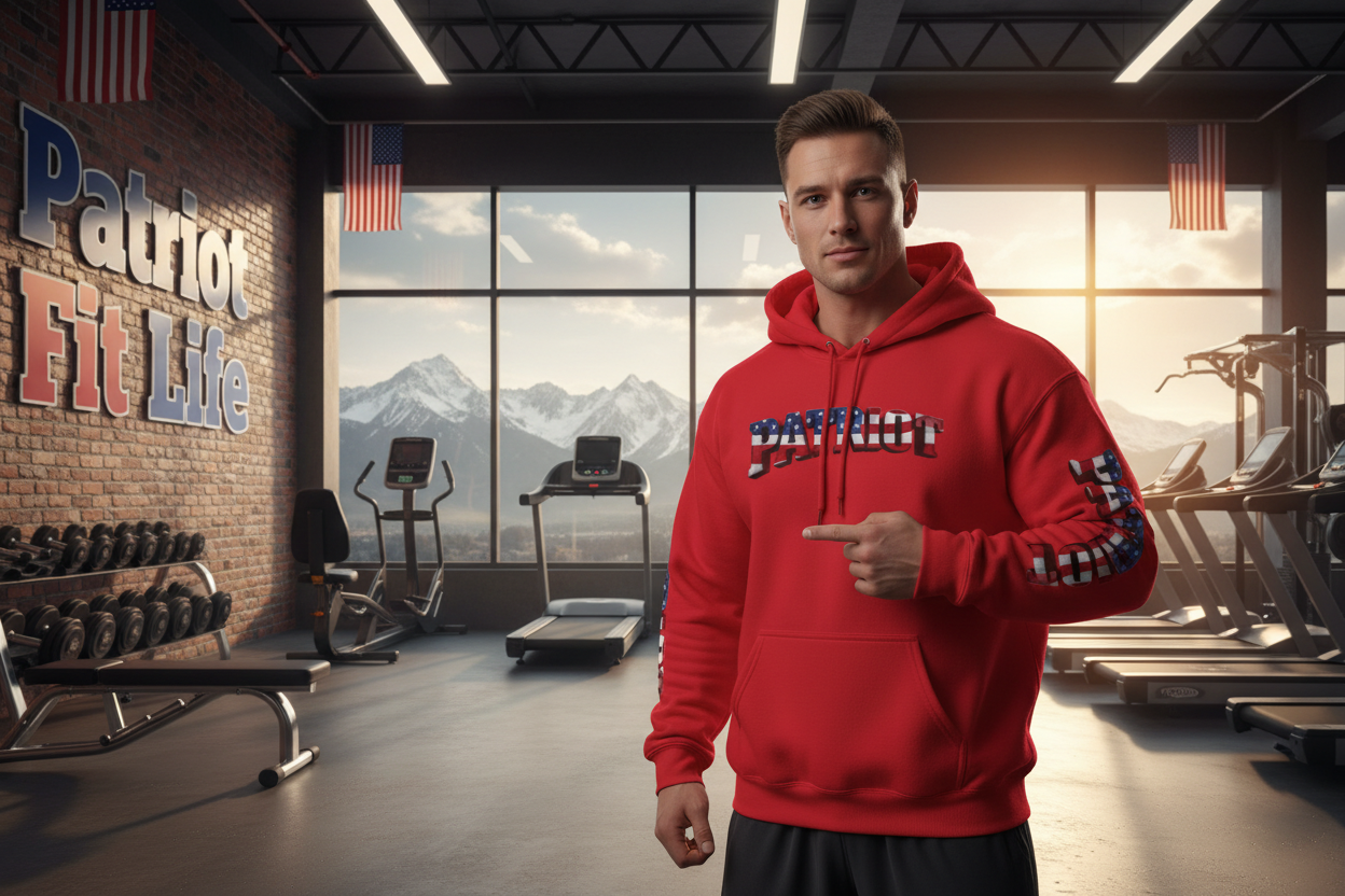 Patriot Hoodie - American Flag Graphic Pullover Sweatshirt