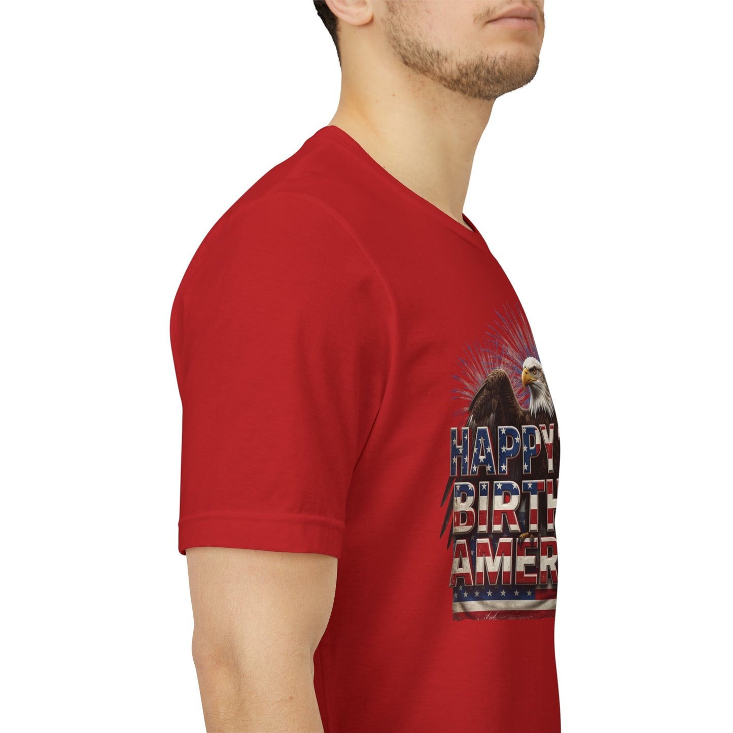 Happy 250th Birthday America T-Shirt | Patriotic Eagle & Flag Tee | Bella Canvas | XS-4XL