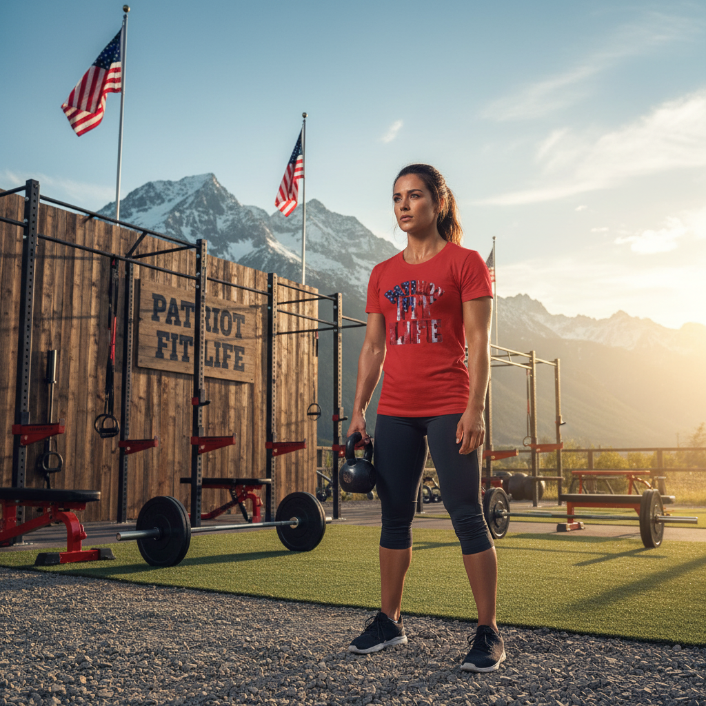 Patriot Fit Life T-Shirt - American Flag Gym Tee