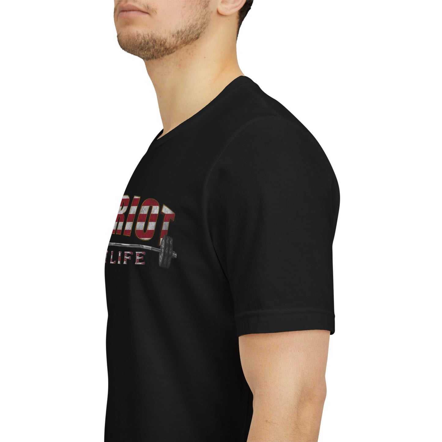 Patriot Fit Life T-Shirt | American Flag Weightlifting Gym Tee