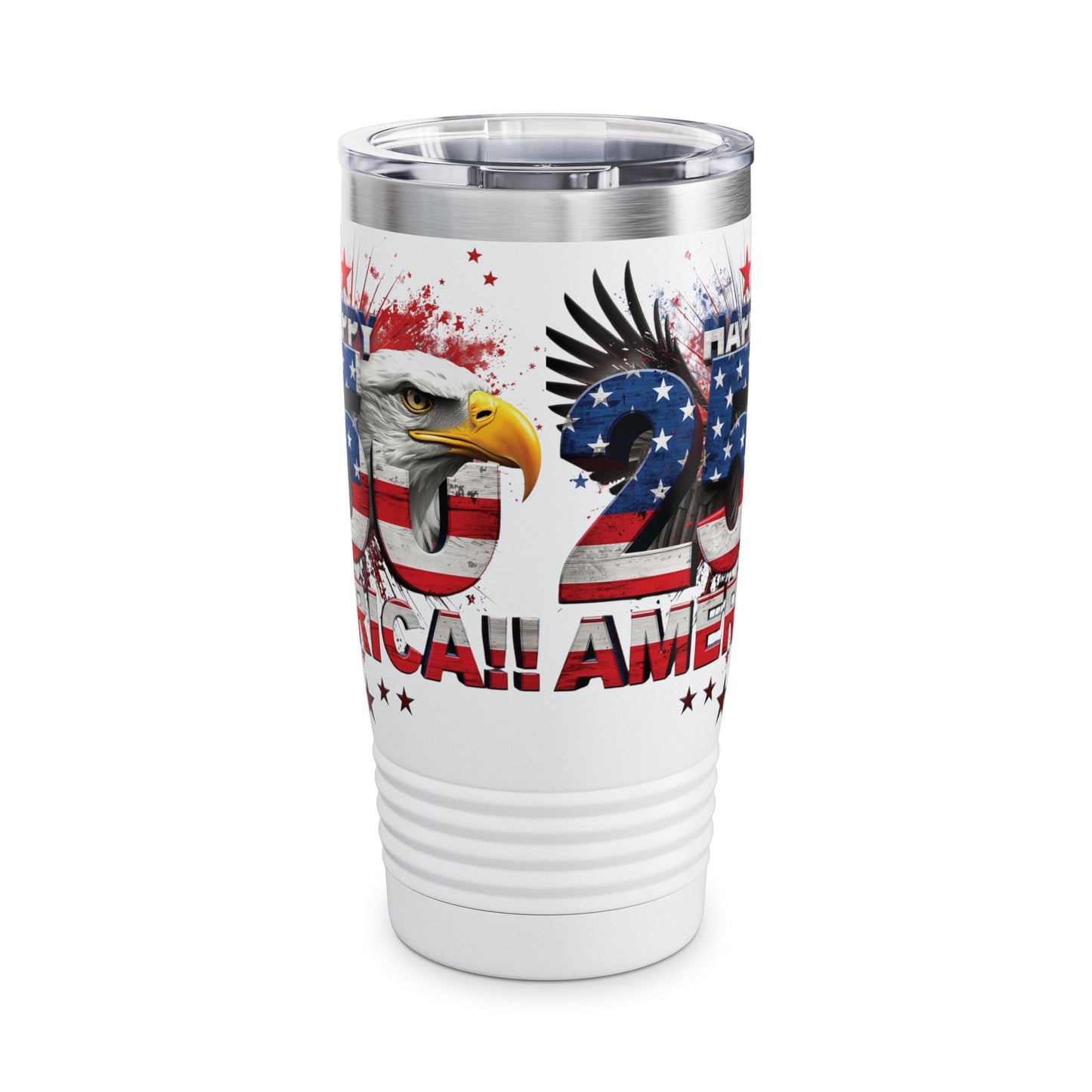 Happy 250th America Eagle Tumbler | 20oz Patriotic Stainless Steel Travel Cup | 1776–2026