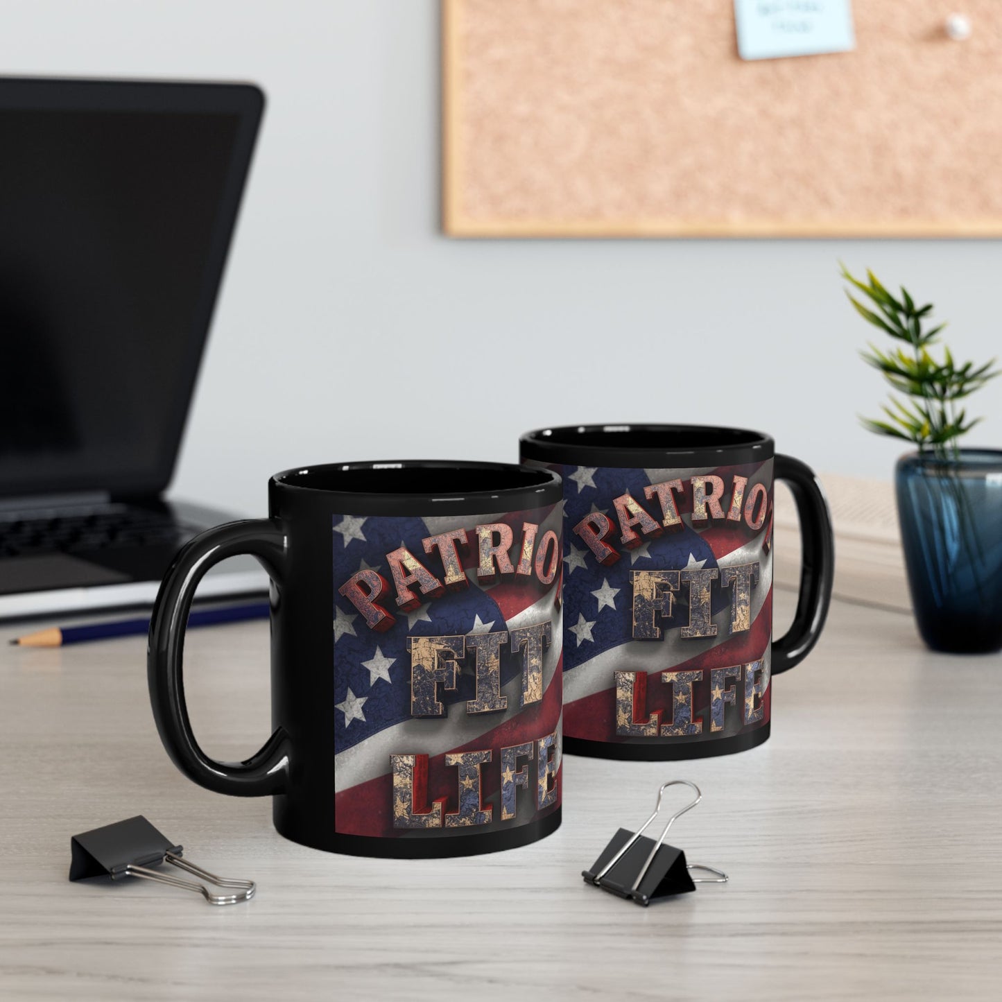 Patriot Fit Life Mug | American Flag Fitness Coffee Cup
