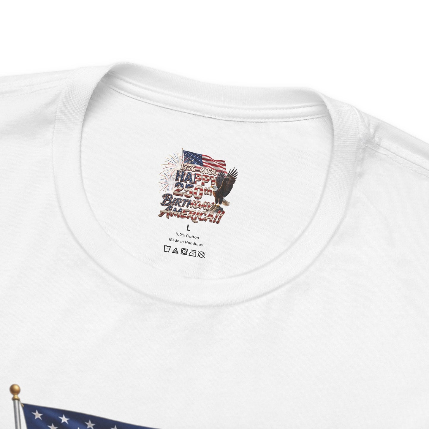 Happy 250th Birthday America T-Shirt | Patriotic Eagle Flag & Fireworks Tee | Bella Canvas | XS-4XL | 1776-2026