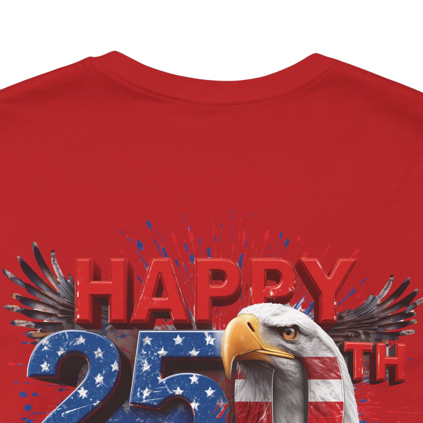 Happy 250th Birthday America T-Shirt | Patriotic Bald Eagle 4th of July Tee | 1776-2026 | XS-4XL