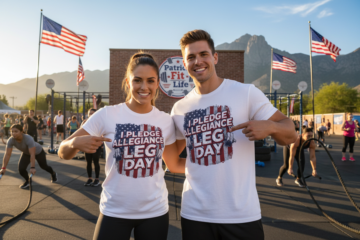 I Pledge Allegiance to Leg Day Shirt | Patriotic Gym Tee