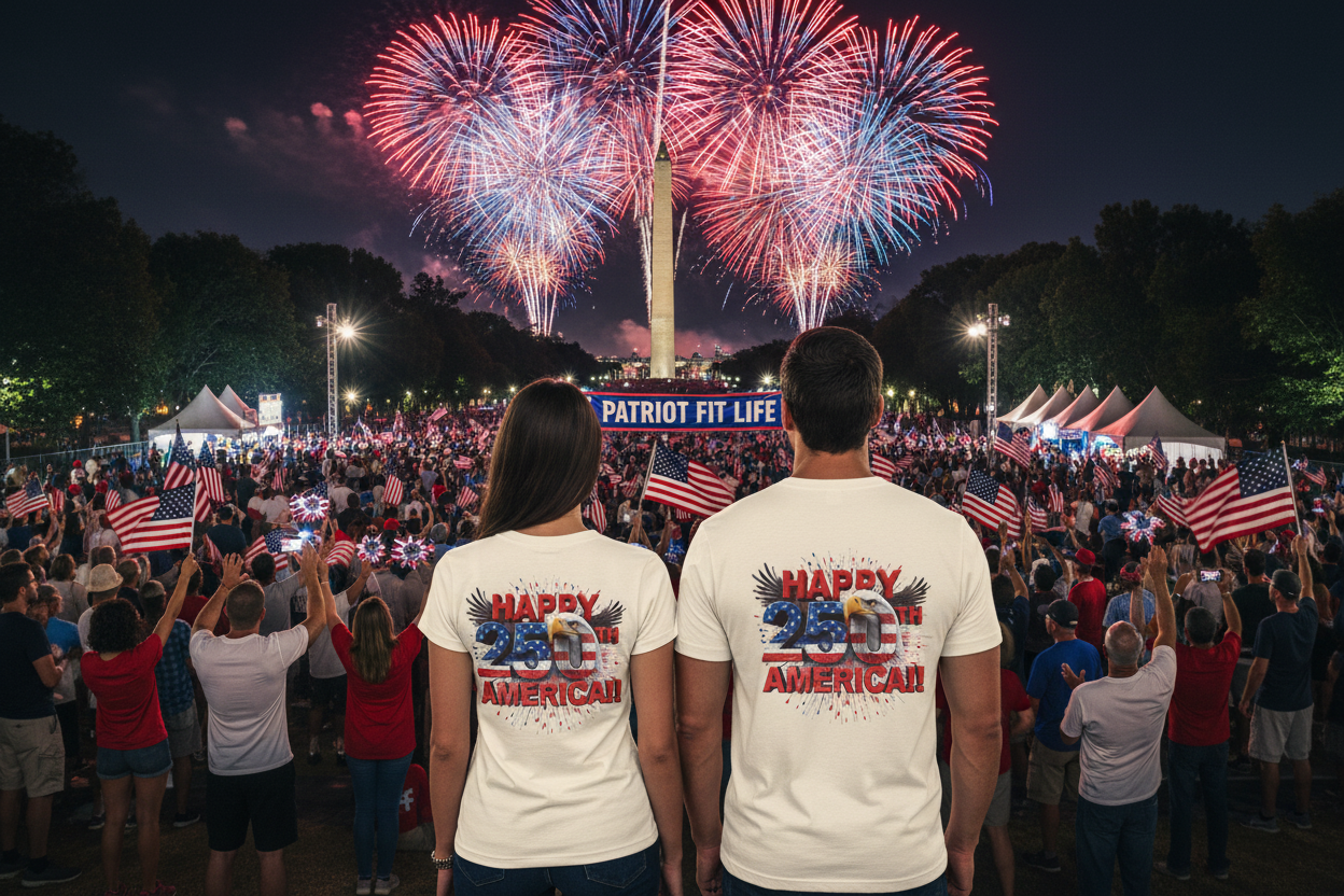 Happy 250th Birthday America T-Shirt | Patriotic Bald Eagle 4th of July Tee | 1776-2026 | XS-4XL