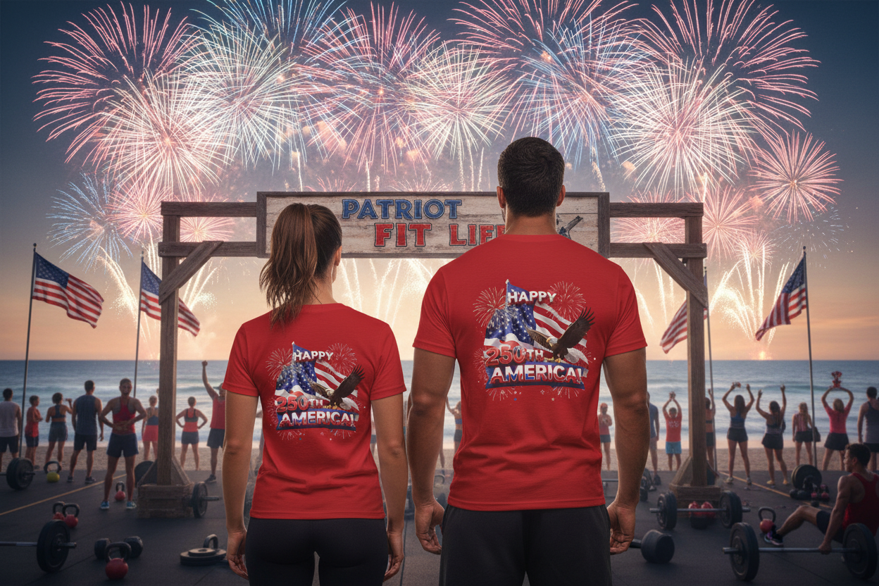 Happy 250th America Eagle Fireworks T-Shirt | Patriotic Tee