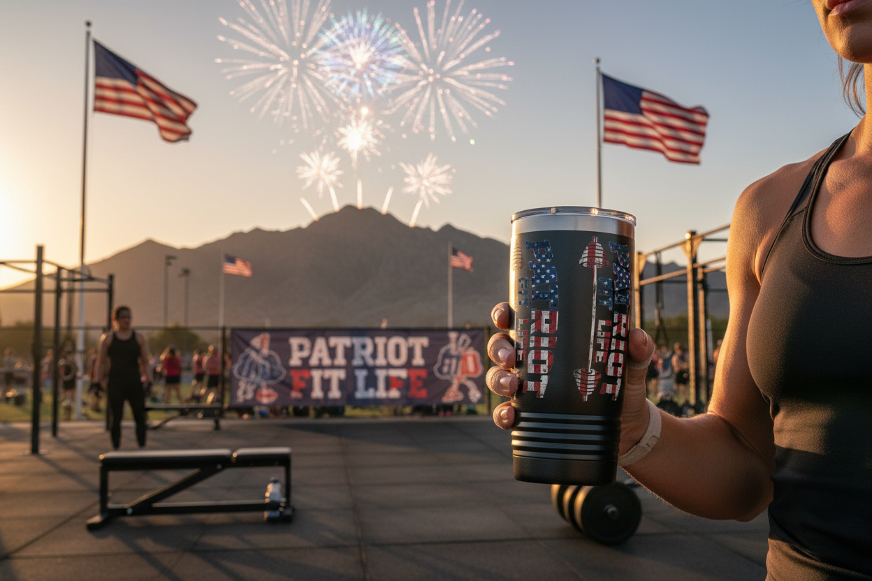 Patriot Fit Life 20oz Ringneck Tumbler  American Flag Insulated Travel Mug