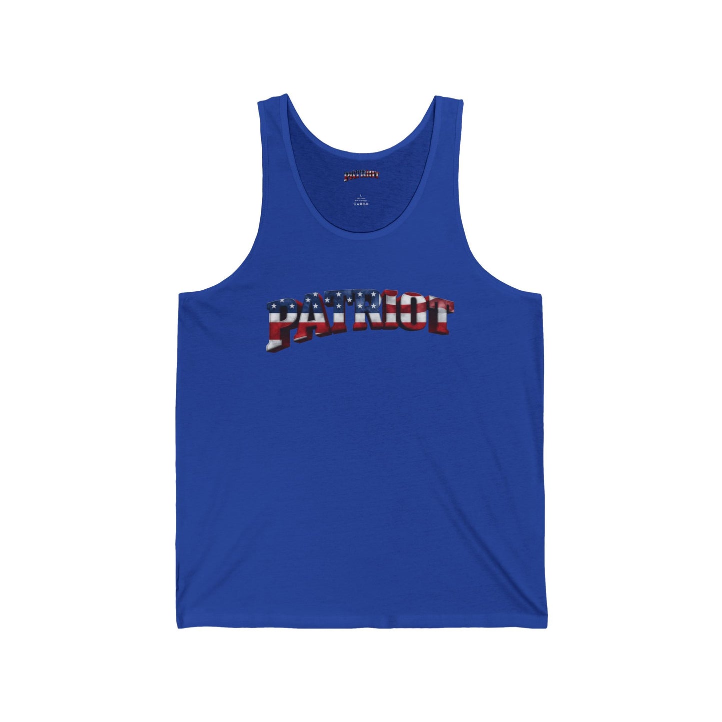 Patriot American Flag Tank Top - PATRIOT Chest Print Graphic Tee