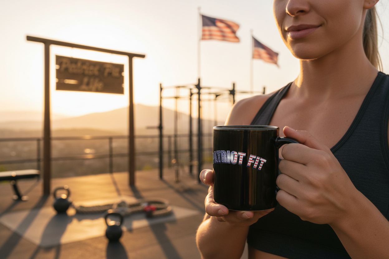 Patriot Fit Black Mug | American Flag Coffee Cup 11oz/15oz