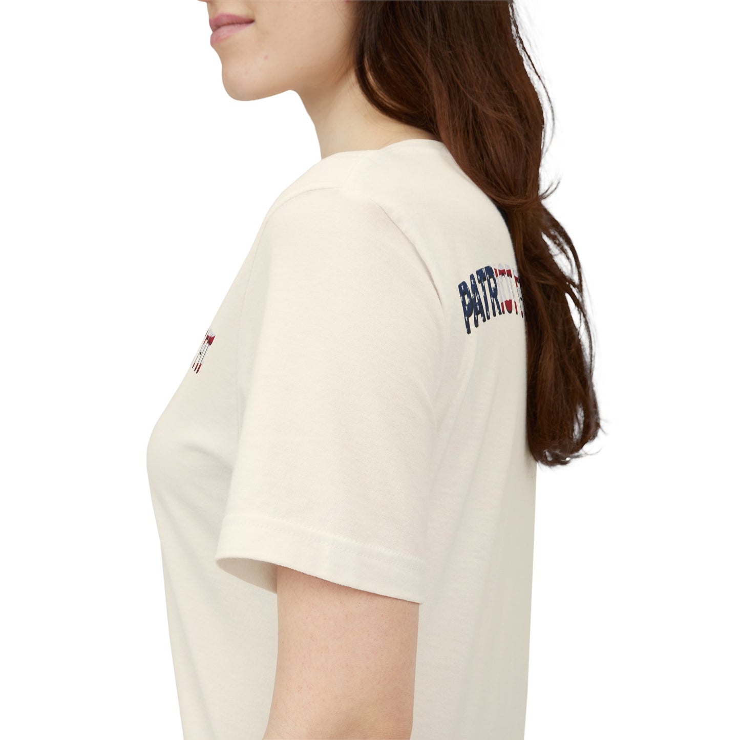 Patriot Fit T-Shirt — American Flag Text Athletic Tee