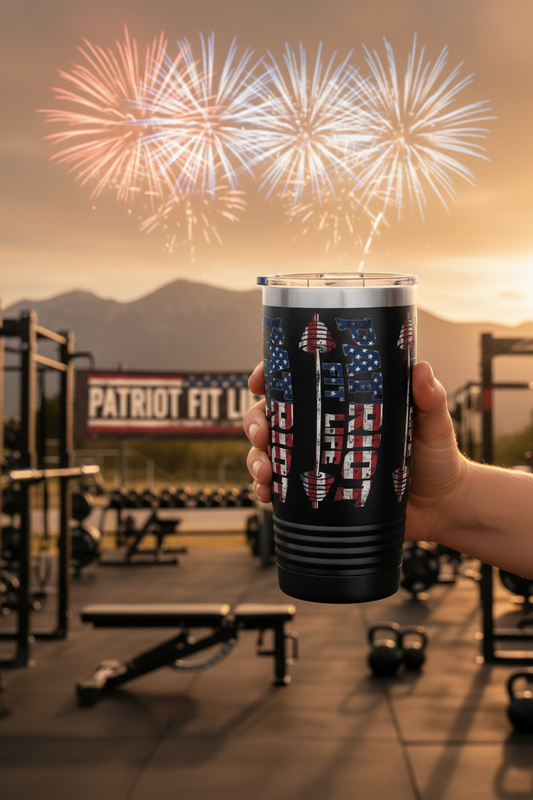Patriot Fit Life 20oz Ringneck Tumbler  American Flag Insulated Travel Mug