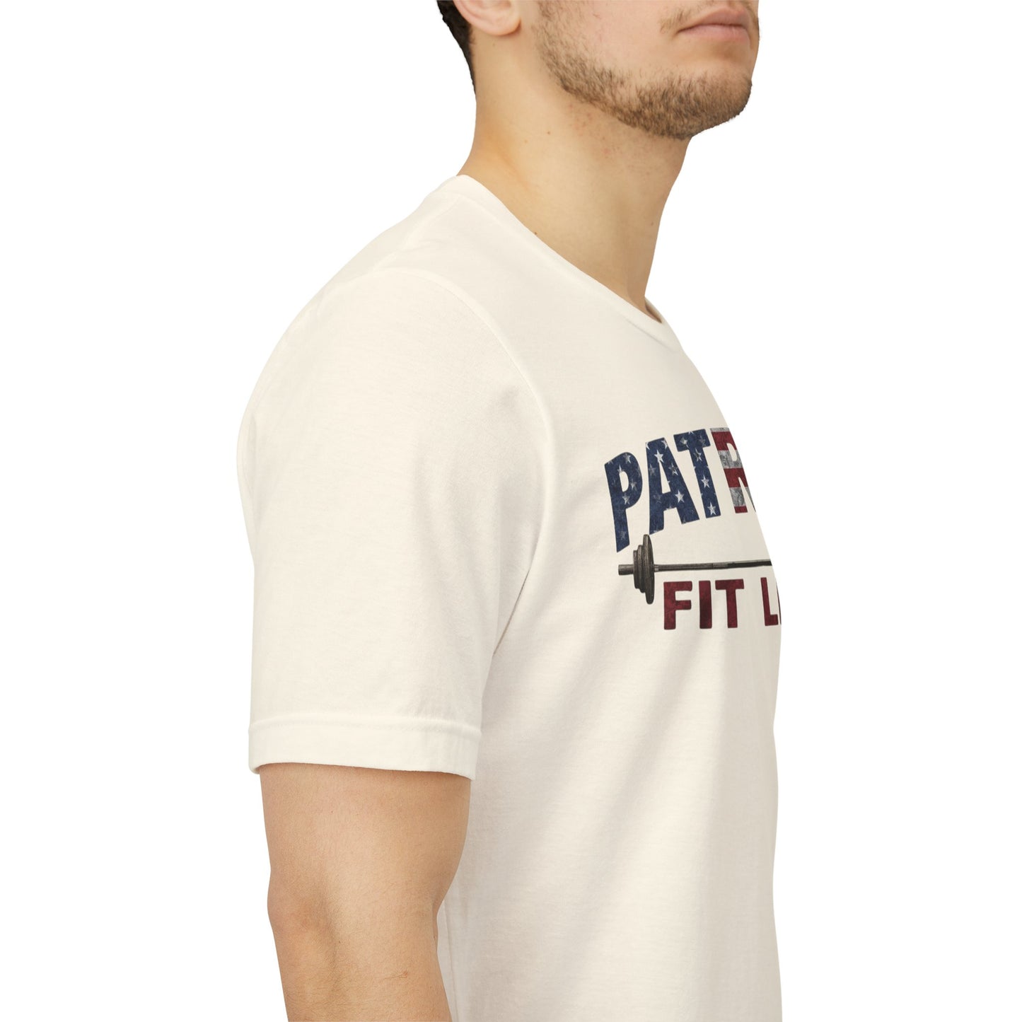 Patriot Fit Life T-Shirt | American Flag Barbell Gym Tee