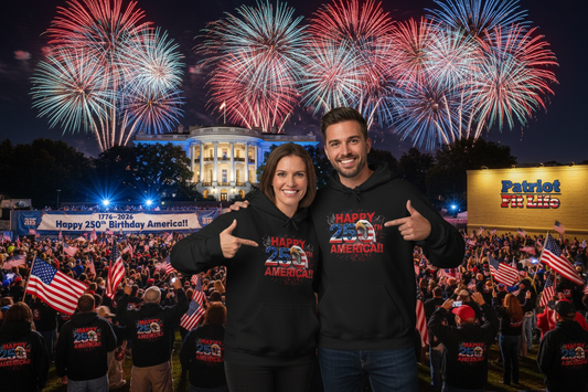 Happy 4th of July Hoodie | Patriotic Eagle & Flag Sweatshirt | America 250th | Gildan | S-5XL