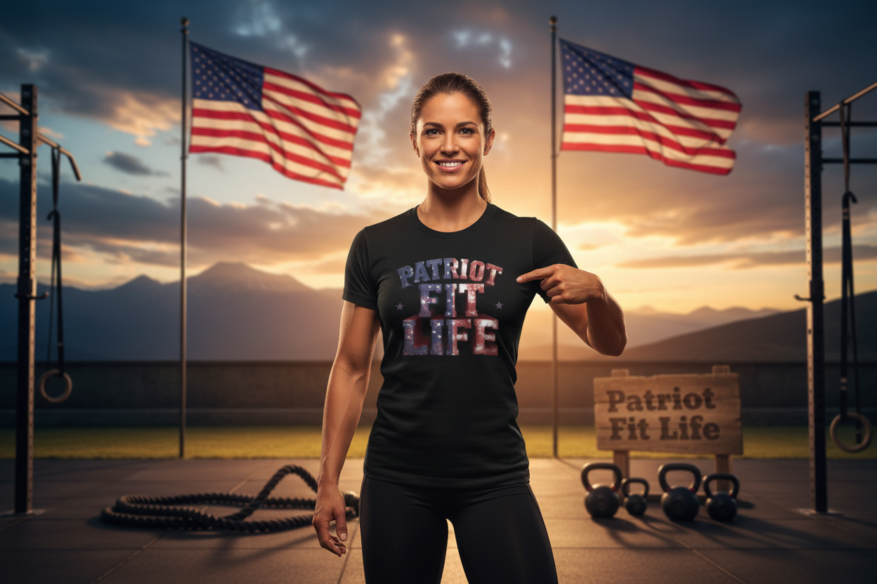 Patriot Fit Life T-Shirt | American Flag Fitness Tee