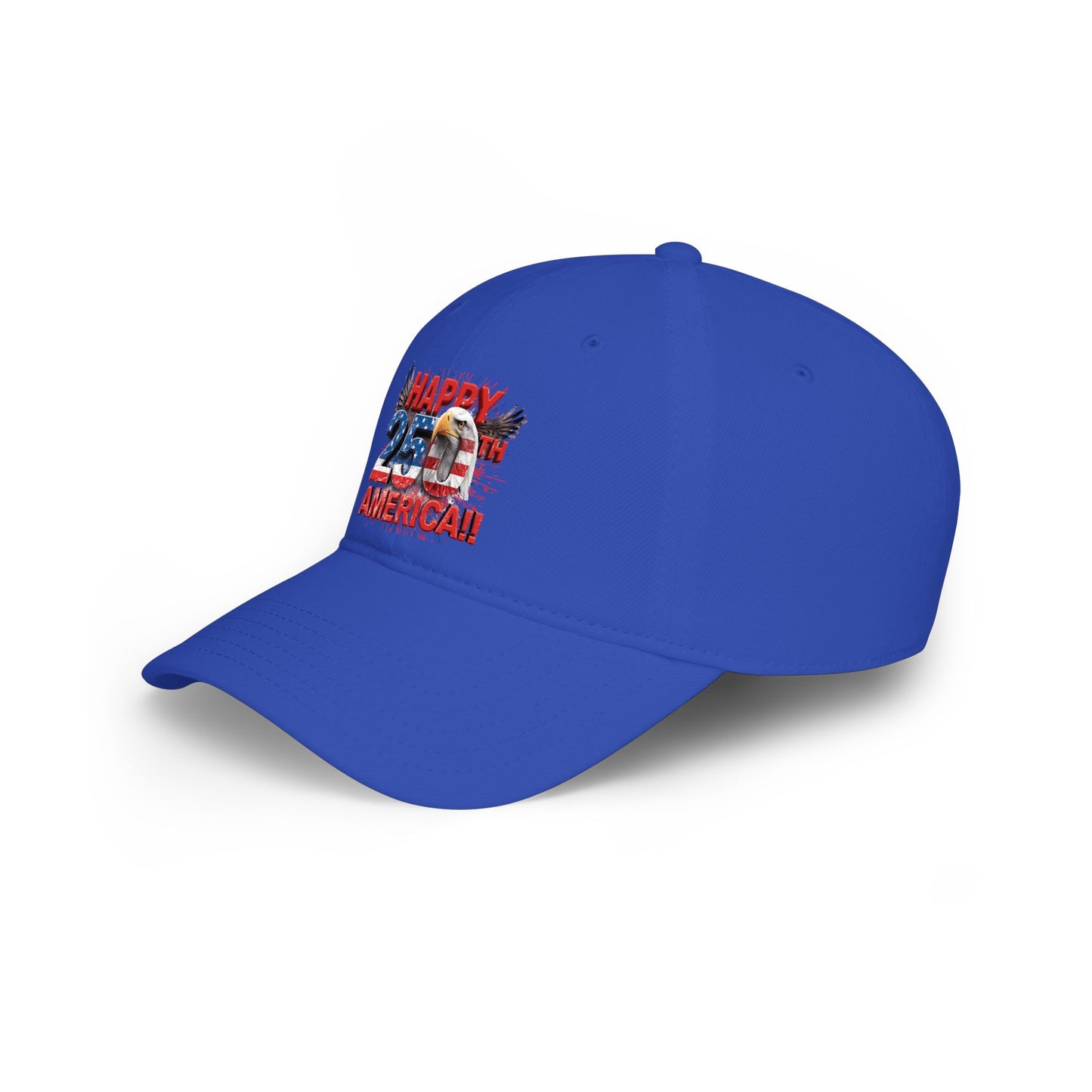 Happy 250th Birthday America Baseball Cap | Patriotic Eagle & Flag Low Profile Hat | 1776-2026 | 5 Colors