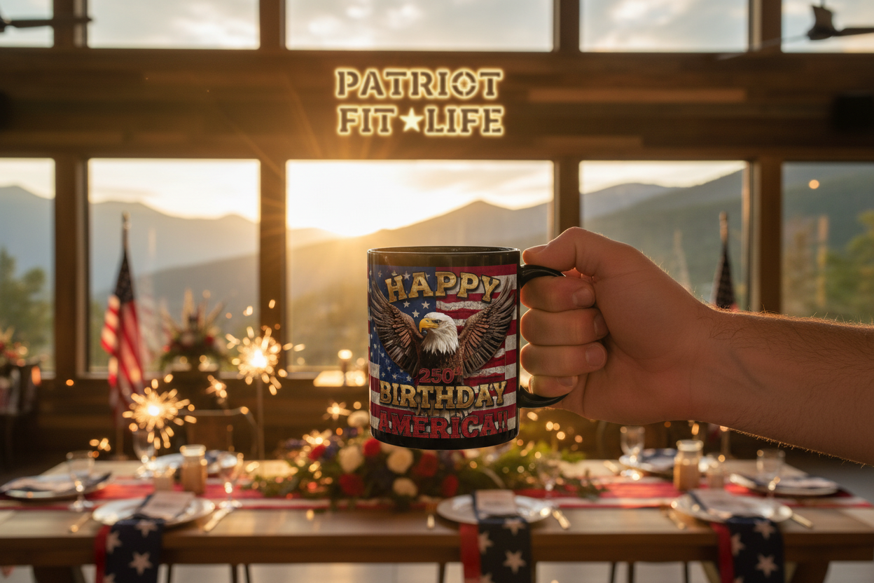 Happy 250th Birthday America Mug - Patriotic Eagle Coffee Cup