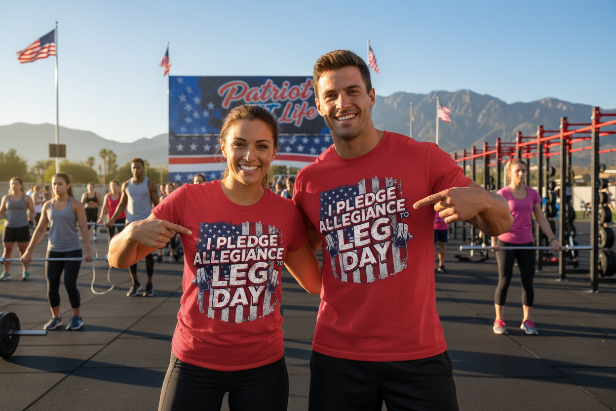 I Pledge Allegiance to Leg Day Shirt | Patriotic Gym Tee