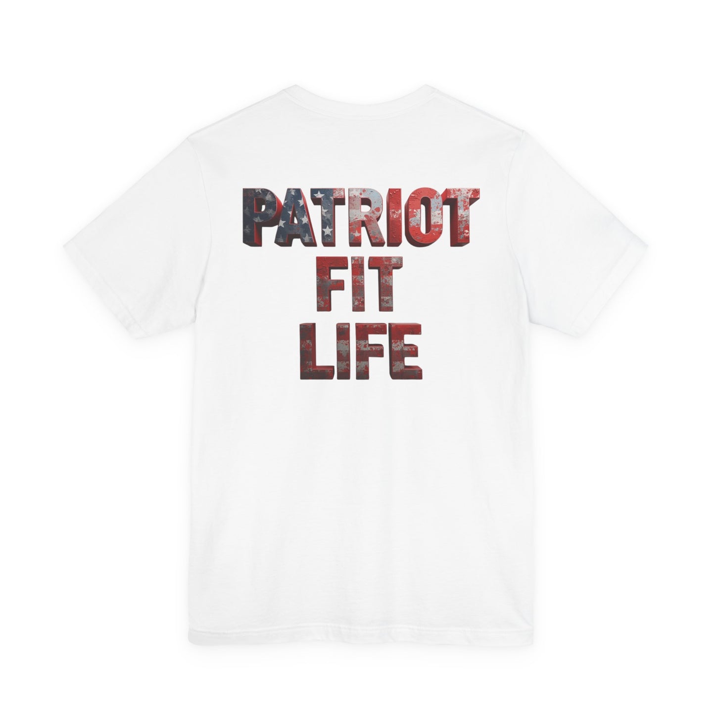 Patriot Fit Life T-Shirt - American Flag Block Letter Graphic Tee