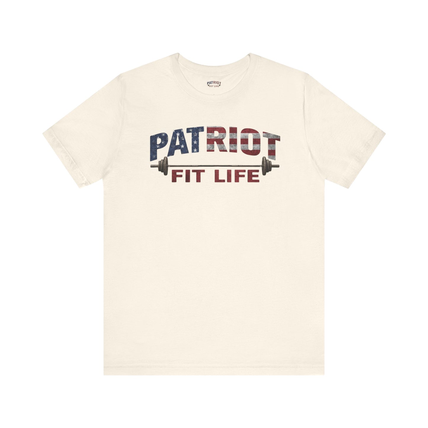 Patriot Fit Life T-Shirt | American Flag Barbell Gym Tee