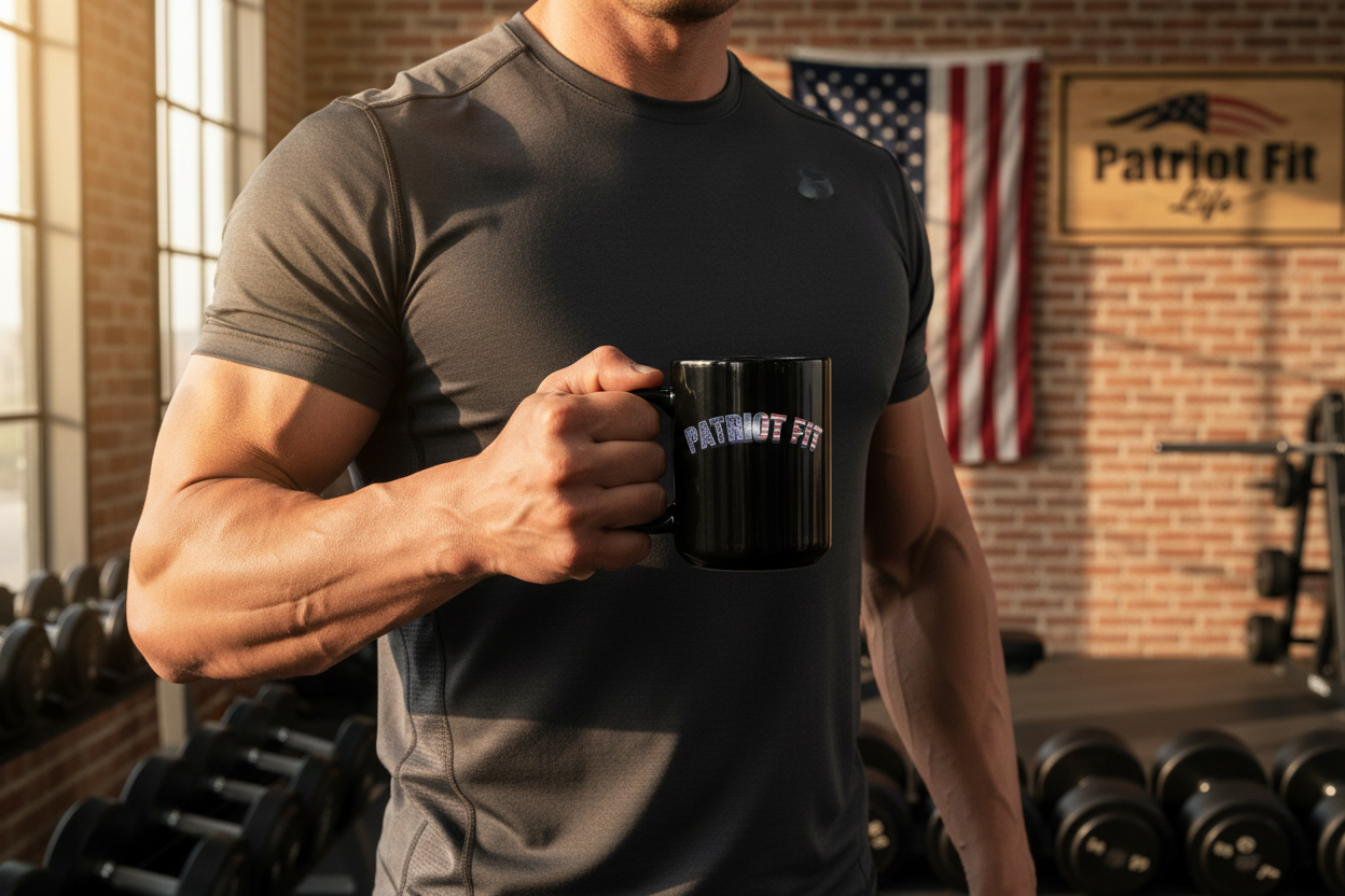 Patriot Fit Black Mug | American Flag Coffee Cup 11oz/15oz