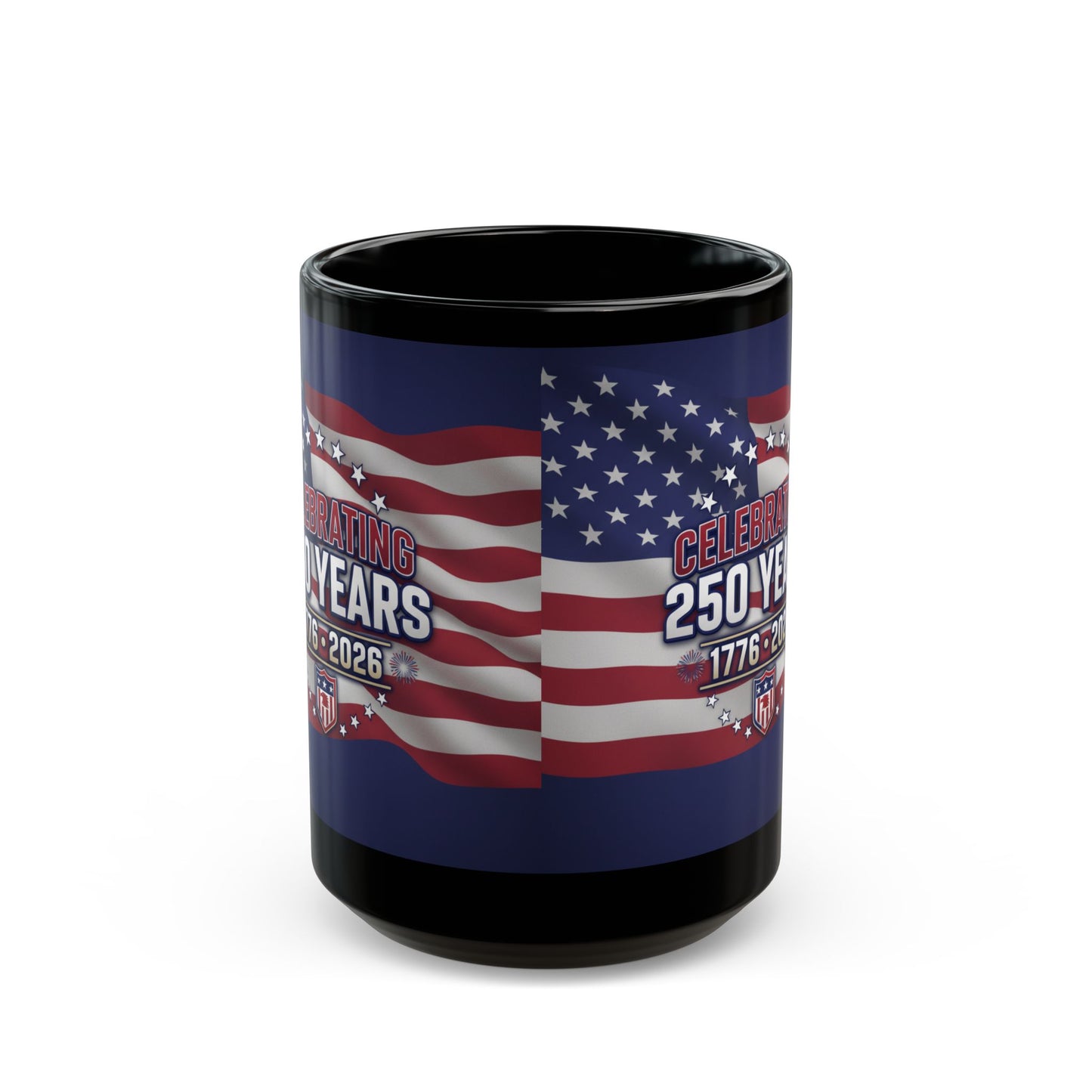250 Years Celebrating 1776-2026 American Flag Mug | Patriotic Coffee Cup