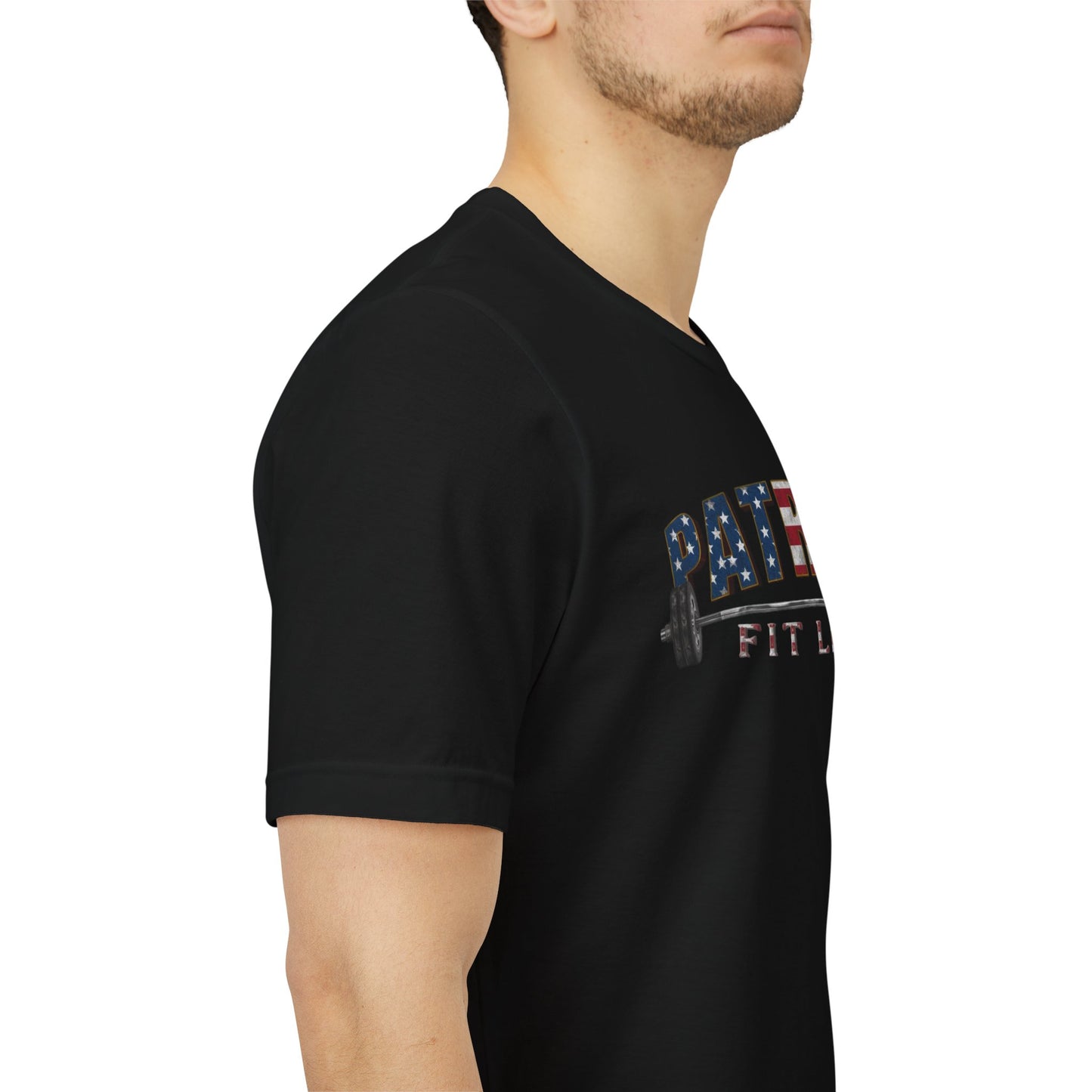 Patriot Fit Life T-Shirt | American Flag Weightlifting Gym Tee