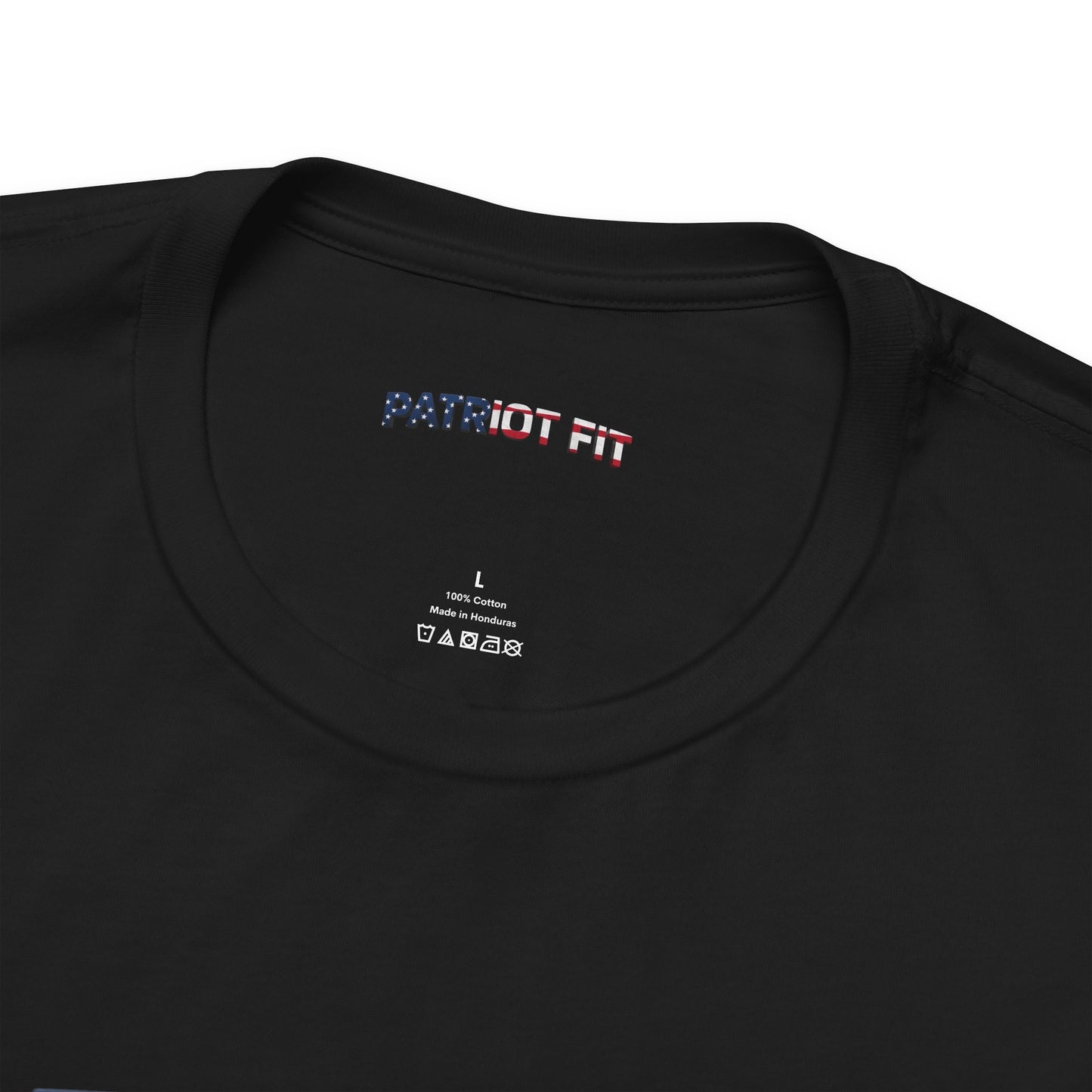 Patriot Fit T-Shirt — American Flag Text Athletic Tee