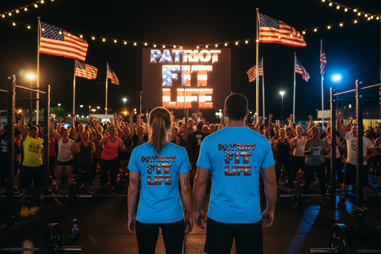 Patriot Fit Life Tri-Blend Tee - American Flag Graphic Fitness T-Shirt