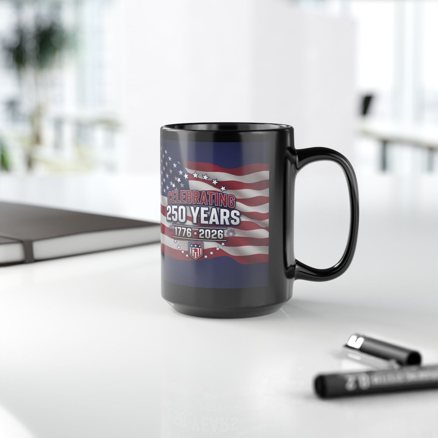 250 Years Celebrating 1776-2026 American Flag Mug | Patriotic Coffee Cup