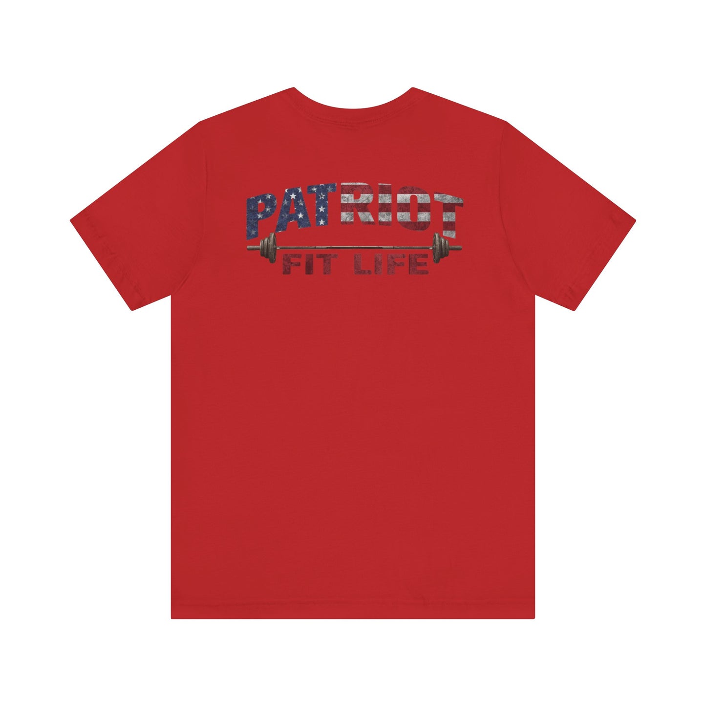 Patriot Fit Life T-Shirt | American Flag Barbell Gym Tee