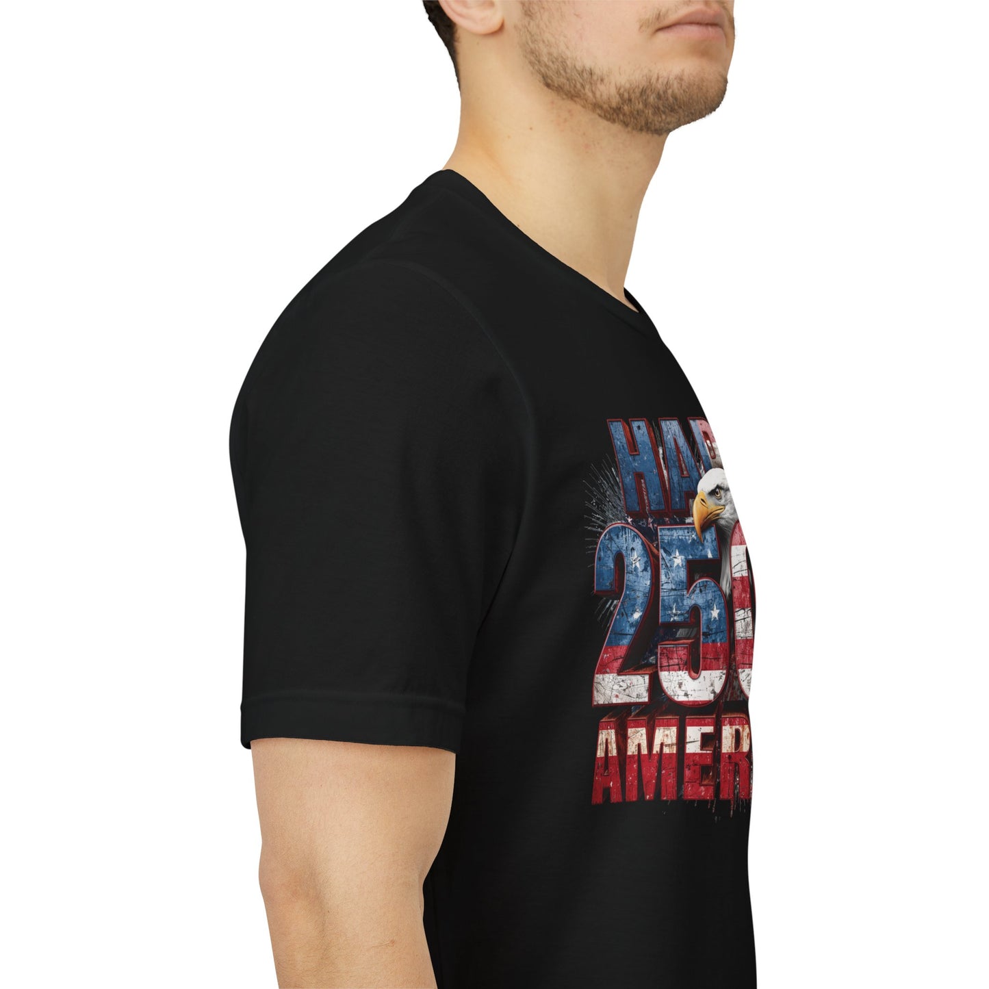 Happy 250th Birthday America T-Shirt | Patriotic Bald Eagle USA Flag Tee | 1776–2026